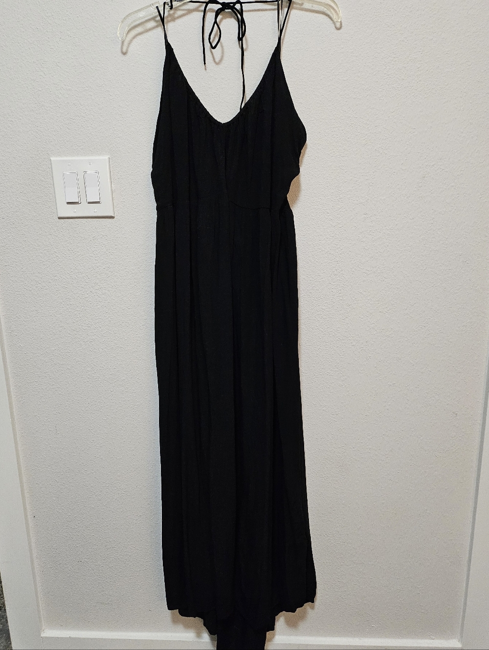 Old Navy Black Maxi Dress with Tie Straps